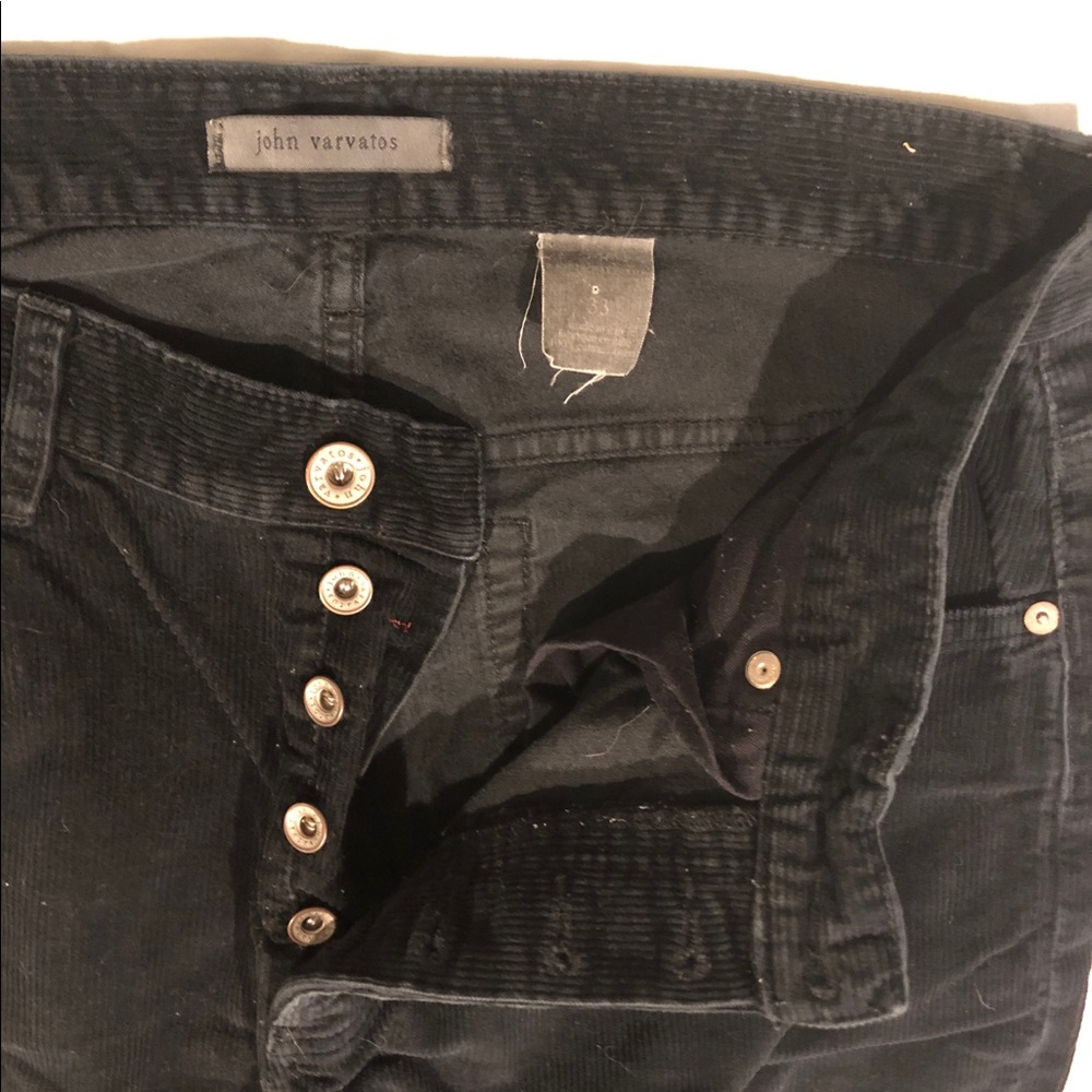 John Varvatos USA black cord pants, size 33